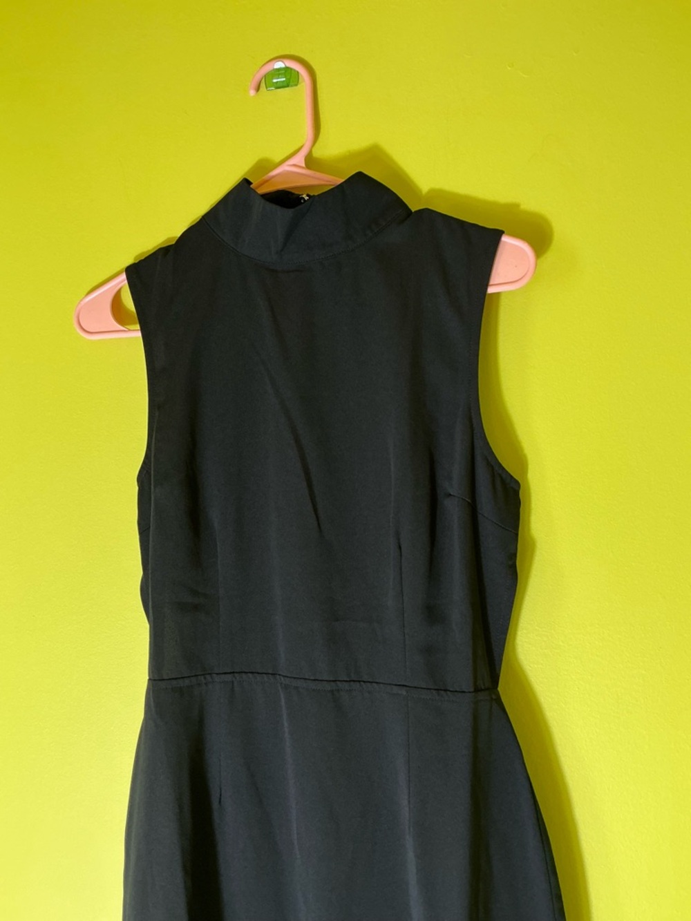 NWT Black Sleeveless Mock-Neck Dress Rhinestone